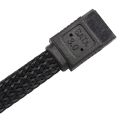 2x 50CM 3.0 III SATA3 7Pin Data Cable 6Gb/S SSD HDD Hard Disk Data Cord with Nylon Sleeved Premium Version(Black). 