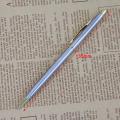 Stainless Steel New Ink Blue Biro Fine Rod Ballpoint Pen. 