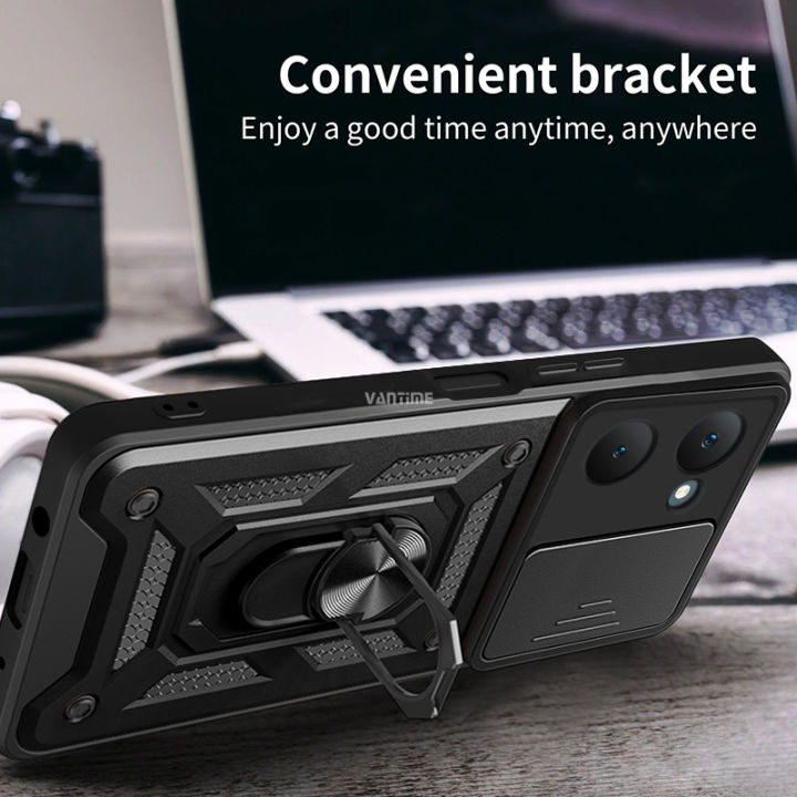 Vantime%20for%20vivo%20Y03%20/%20Y03t%20/%20Y18%20/%20Y18s%20/%20Y28s%204G%205G%20Case%20Hard%20Sliding%20Lens%20Protect%20Stand%20Holder%20Back%20Cover%20-%20Image%204