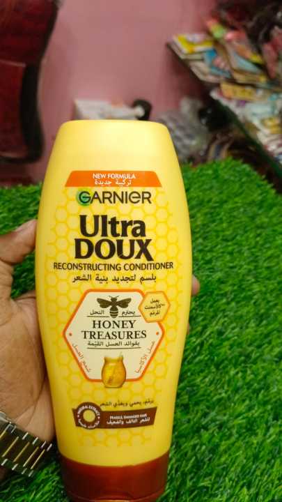 400%20ml%20Garnier%20ultra%20doux%20honey%20treasures%20Reconstructing%20Conditioner%20International%20Egypt%20product%20used%20for%20male%20female%20-%20Image%202