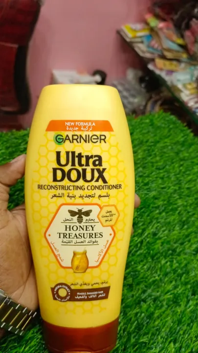 400%20ml%20Garnier%20ultra%20doux%20honey%20treasures%20Reconstructing%20Conditioner%20International%20Egypt%20product%20used%20for%20male%20female%20-%20Image%202