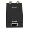 75ohm BNC To 12ohm RJ45 Ethernet Adapter, 2.048Mbps Metal Housing BNC To RJ45 Converter G.703 Balanced To Unbalanced for Road Traffic Monitoring System.