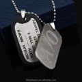 Engraved Dog Label Gangsta Necklace Nicolas Brown Twilight AO Logo Mercenary Dog Tags Private Stainless Steel Necklace Men. 