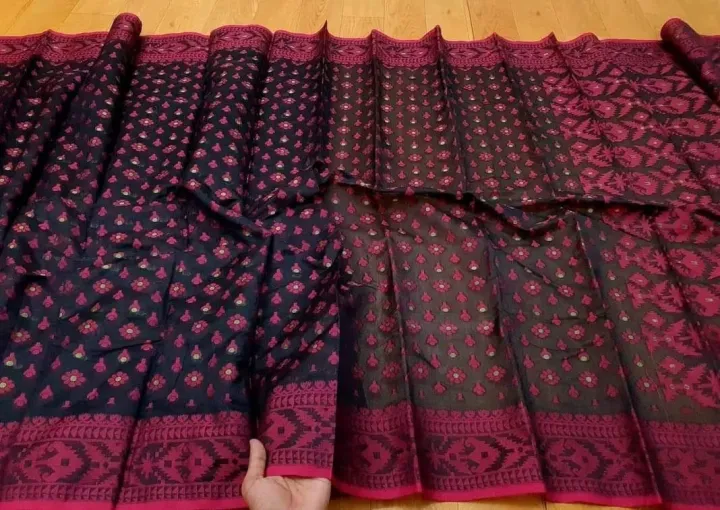 Exclusive%20Half%20Silk%20%20jamdani%20Saree%20for%20Women%20Tangail%20Saree%20-%20Image%204