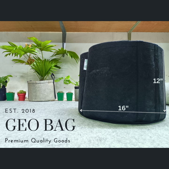 Premium Quality GEO Bag 10 Gallon ( Dia 16" Hight12")-1 PCS / Plant Geo Pot