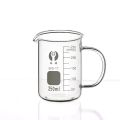 250ml Beaker with Handle Transparent Glass Pouring Spout Beaker Mug Scaled Measuring Cup Chemical Laboratory Equipment. 