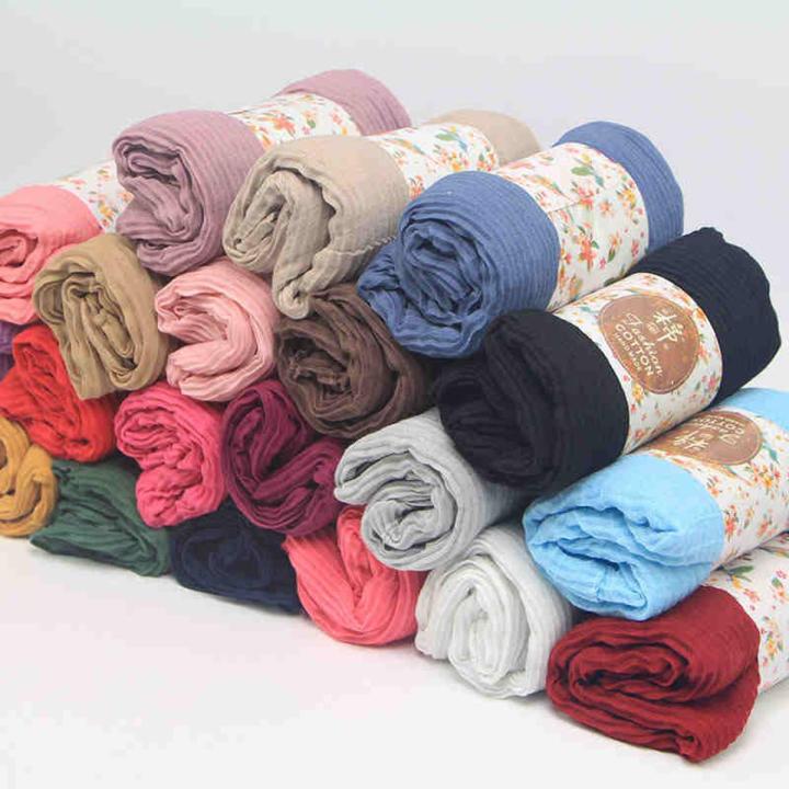 Exclusive Stylish Crinkle Hijab For Woman 1 Pcs