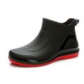 English rain boots men's short tube waterproof casual rain boots flat sole light kitchen anti slip rubber shoes thick soled water shoes work. 