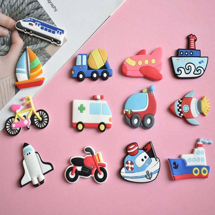 Cute Cartoon Refrigerator Magnet Creative Silicone Fridge Magnet Car Kids Toy Magnetic Sticker Refrigerator Note