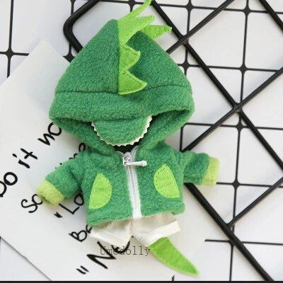 【The road to happiness Store】1 Set Cute 11 Dolls Animal Rabbit Fox Dinosaur Coat + Pants for 1/12 BJD, Molly Doll Clothes