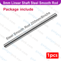 8mm Smooth Rod 8mm Linear Shaft Stainless Steel Smooth Rod Length 150mm 200mm 250mm 300mm / 6 Inches 8 Inches 10 Inches 12 Inches Motion Guide for 3D Printer CNC Machine. 