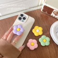 pop socket for Mobile phone airbag bracket ins style Japanese style fresh three-dimensional frosted dopamine color flower adhesive retractable.