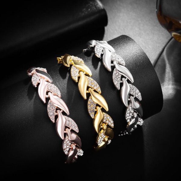 1%20Pcs%20Ladies%20Bracelet%20For%20Women%20Girls%20Rhinestone%20Leaves%20Bracelets%20Chain%20Bangle%20Luxury%20Wedding%20Jewelry%20Simple%20Fashion%20Elegant%20-%20Image%205