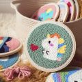 Punch Needle Cloth Fabric, Needlework Embroidery Fabric. 