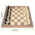 Entertainment Chessboard Solid Wooden International Chess Foldable Magnetic Educational Chess Game Set Delicate Portable International Chess Set Chess Board Game.