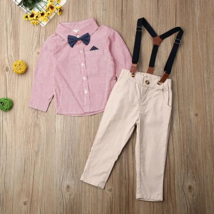 Baby%20Kids%20Boys%20Outfit%20Clothes%20Striped%20Flower%20Bow%20Tie%20Gentleman%20Suit%20-%20Image%203
