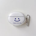 Suitable for Oppo Enco X2 earphone protective case,3D Cute Cartoons smiley face transparent TPU headphone Case for oppo enco x2 Wireless Bluetooth charging bag. 