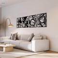 Metal Wall Art Abstract 4 Pack Decor for Garden Wall Kitchen.