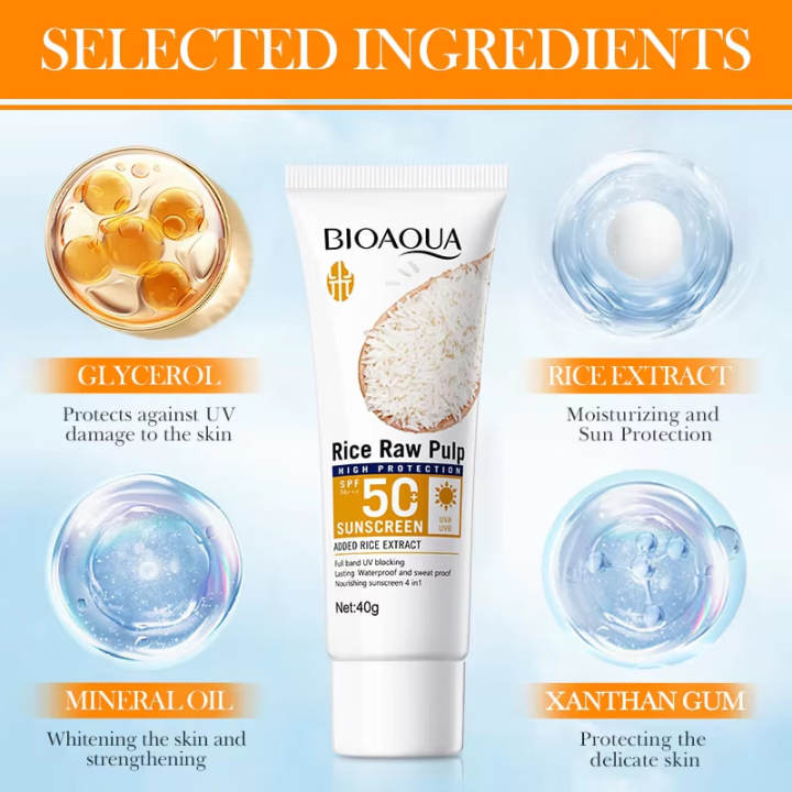 Bioaqua%20Rice%20Raw%20Pulp%20Sunscreen%20SPF%2050+%20Pa+++%20%2040G%20-%20Image%203