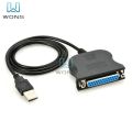USB to 25 Pinhole Parallel Port Cable Converter DB25 Interface Style Parallel Port Printer Data Cable Connection Cable Adapter. 