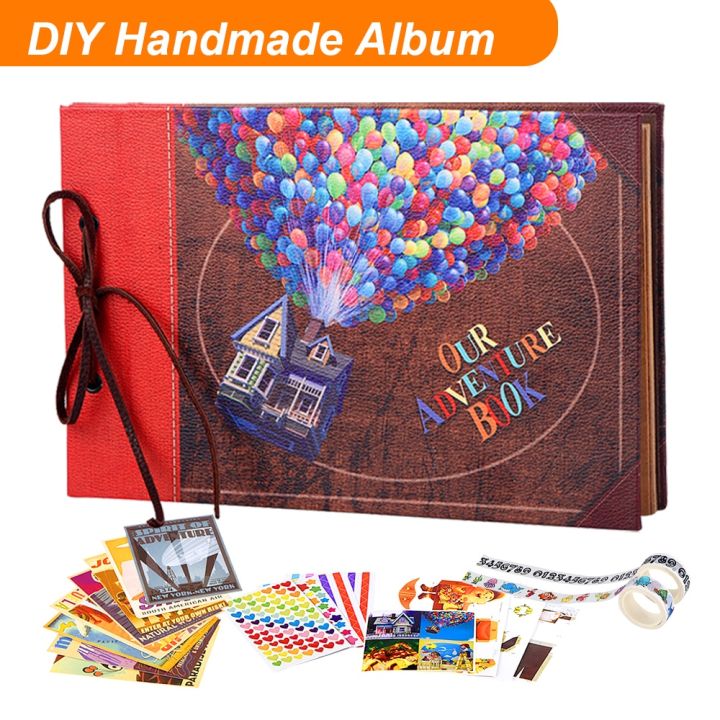 60 Page DIY Handmade Photo Album Scrapbook Our Adventure Book Retro Kraft Album Anniversary Wedding Guest Book Memory Gift