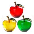 Crystal Glass Apple Paperweight Craft Decor (Apple-Set of 3).