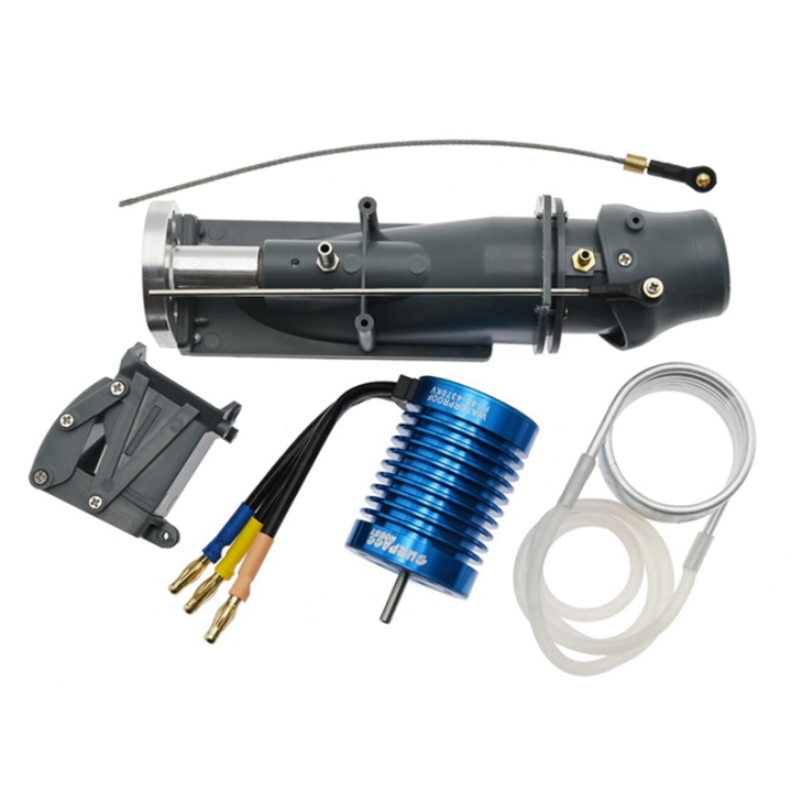 2X Water Jet Thruster Power Sprayer Pump Water Jet Pump with 3650 Brushless Motor + Water Cooling Jacket for RC Jet Boat