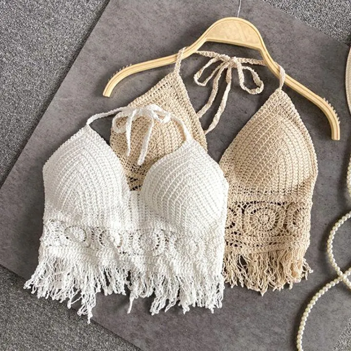 Boho%20Beach%20Holiday%20Camisole%20Halter%20Women%20Crochet%20Knit%20Swimsuit%20Bra%20Backless%20Vest%20Hollow%20Tassel%20Tank%20Top%20Women's%20Crop%20Tops%20-%20Image%203