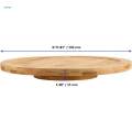 Serving Plate Wooden Rotating Dining Plate for Kitchen Countertop Pantry.