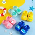 Baby Boy Slippers Children's Indoor Antiskid Shoe Outing Cartoon Baby Girl Soft Bottom Toddler Toe Cap Slippers Hole Shoes. 
