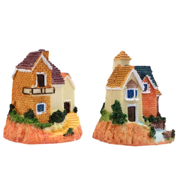 Miniature House Fairy Garden Micro Landscape Home Decoration Resin Craft Decor