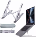 Gristel Aluminum Alloy Adjustable Portable Folding Notebook Stand Foldable Laptop Stand - Laptop Table.