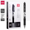Deli S01 press gel pen 0.5mm student water-based pen ballpoint pen exam quick-drying office pen wholesale. 