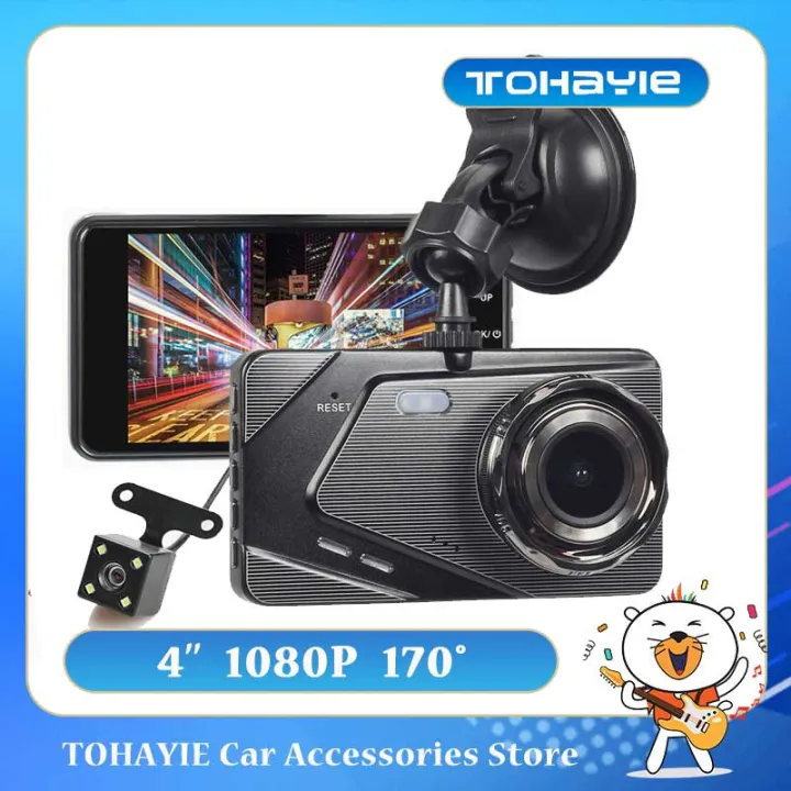 TOHAYIE%20HD%201080P%20Car%20Camera%20G-Sensor%20170%20Degree%20Wide%20Angle%20Night%20Vision%20Dashcam%2024h%20Parking%20Monitoring%20On%20Dash%20Video%20with%20Rear%20Camera%20(with%208G%20TF%20Card)%20-%20Image%202