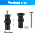 Toilet TOP FIX Seat Hinge Hole Well Nut Screw Rubber Back Pair. 