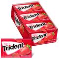 Trident strawberry Flavor Gum Full Box - 12 Pack (Sugar-Free). 