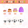 Round Cake Ring Set 4/6/8/10 Inch Biscuit Cutter Circle Cookie Cutters Cake Mold Stainless Steel Pastry Ring for Baking.