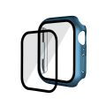 Electroplating Matte All-inclusive PC + Tempered Glass Watch Case For Apple Watch Series 9 / 8 / 7 45mm.