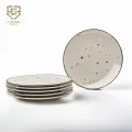 Dinner Plate Set 6 Pcs Ceramic Large 11 Inch Full Plates - Ceramic Dinner Plates - Rice Plate Set Ceramic - 6 Piece Dinner Plate Set Ceramic - Premium Quality Ceramic Dinnerware Plates by Eternal Ceramics. 