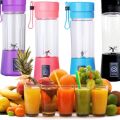 Mini USB Rechargeable Portable Electric Fruit Juicer 6 blades- Smoothie Maker - Blender. 