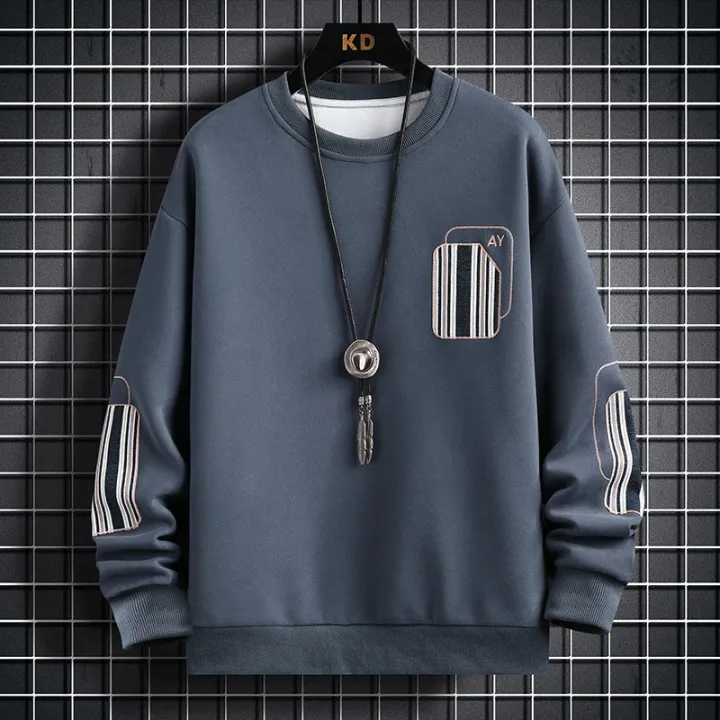 round%20Neck%20Sweater%20for%20Men%20Spring%20and%20Autumn2023New%20Men's%20Long%20SleeveTT-shirt%20Loose%20Trendy%20Young%20and%20Middle-Aged%20Men's%20Clothing%20Bottoming%20Shirt%20-%20Image%209