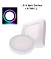 LED 12W+4W Pink+Green+Blue Edge LED Round Surface Mounted Panel Light Collection.
