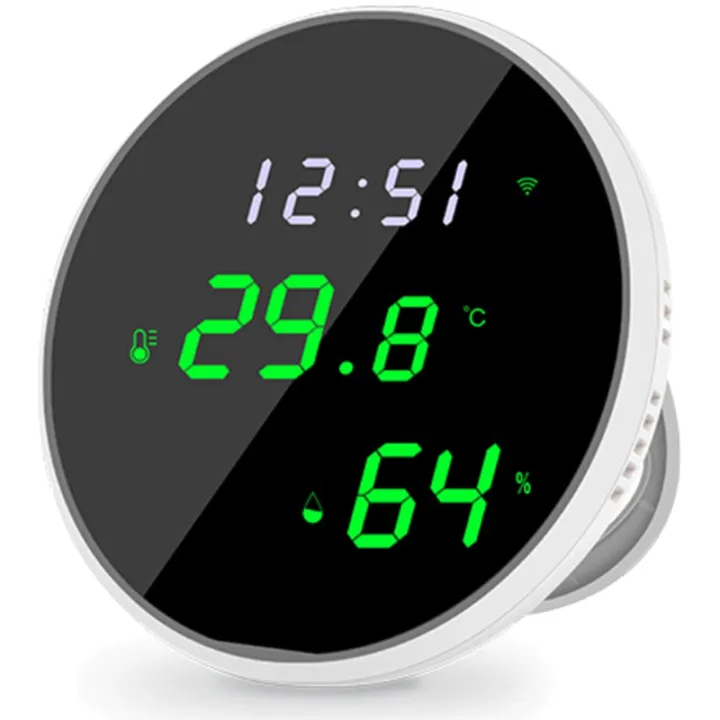 WiFi Room Thermometer Temperature Humidity Monitor Smart Temperature Humidity Monitor with LED Backlit Display