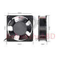 5 Inch AC Cooling Fan Metal Body | 220V 24W Rotary Ventilation Fan | Mini 5" AC Fan for Incubator, Exhaust, Electronics & Cooling Projects. 