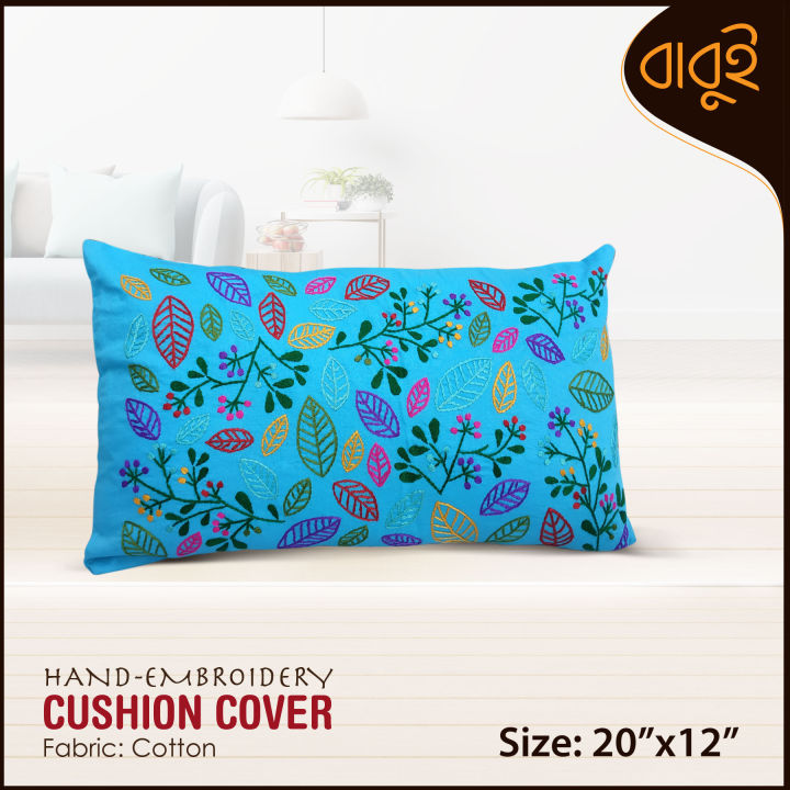 Hand%20Embroidery%20Floral%20Motif%20Art%20Cushion%20Cover%2020x12%20inches,%20Decorative%20Sofa%20Pillow%20Cover%20-%20Image%202