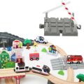 【The road to happiness Store】Wooden Train Track Accessories Wood Track Barrier Educational Wooden Railway Toys For Kids day gifts.