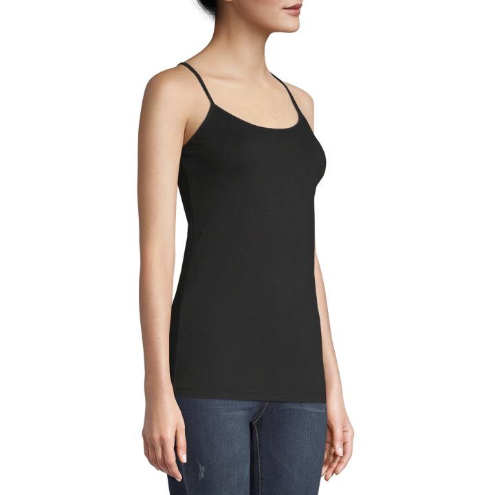 Women's%20Basic%20Short%20Spaghetti%20Strap%20Fitted%20Cami%20Cotton%20Tank%20Top%20From%20Levin%20-%20Image%204
