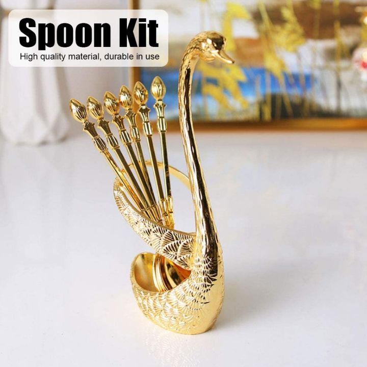 New%20Swan%206%20Pieces%20Stylish%20Spoon%20Tableware%20Set%20Holder%20(Gold%20and%20silver)%20-%20Image%202