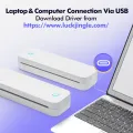 A4 Portable Thermal Transfer Printer Compatible with Windows/ Mac System Ink-less Printing Tattoo Pattern PDF File Webpage Contract Documents Picture Comes with 1pc Paper Roll. 