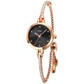 SKMEI 1805 Stainless Steel Analog quartz bracelet Watch For Women-Rose BLACK. 